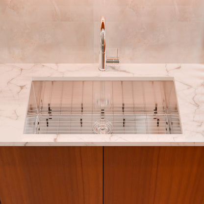 Contemporary Zero Radius Stainless Steel Single Bowl Kitchen Sink - NKSS-SBART04