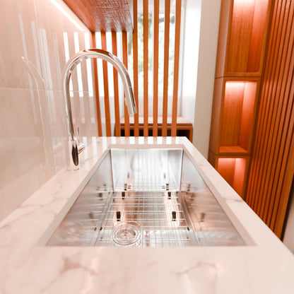 Contemporary Zero Radius Stainless Steel Single Bowl Kitchen Sink - NKSS-SBART04