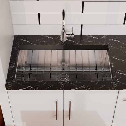 Contemporary Zero Radius Stainless Steel Single Bowl Kitchen Sink - NKSS-SBART04