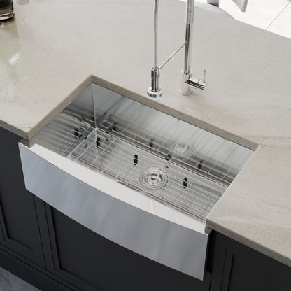 Zero Radius Stainless Steel Single Bowl Farmhouse Kitchen Sink  - NKSS-SBFARM