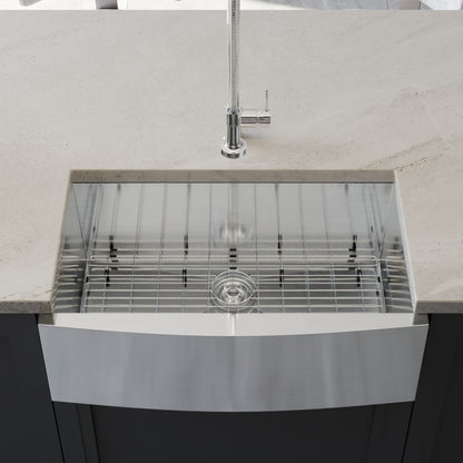 Zero Radius Stainless Steel Single Bowl Farmhouse Kitchen Sink  - NKSS-SBFARM