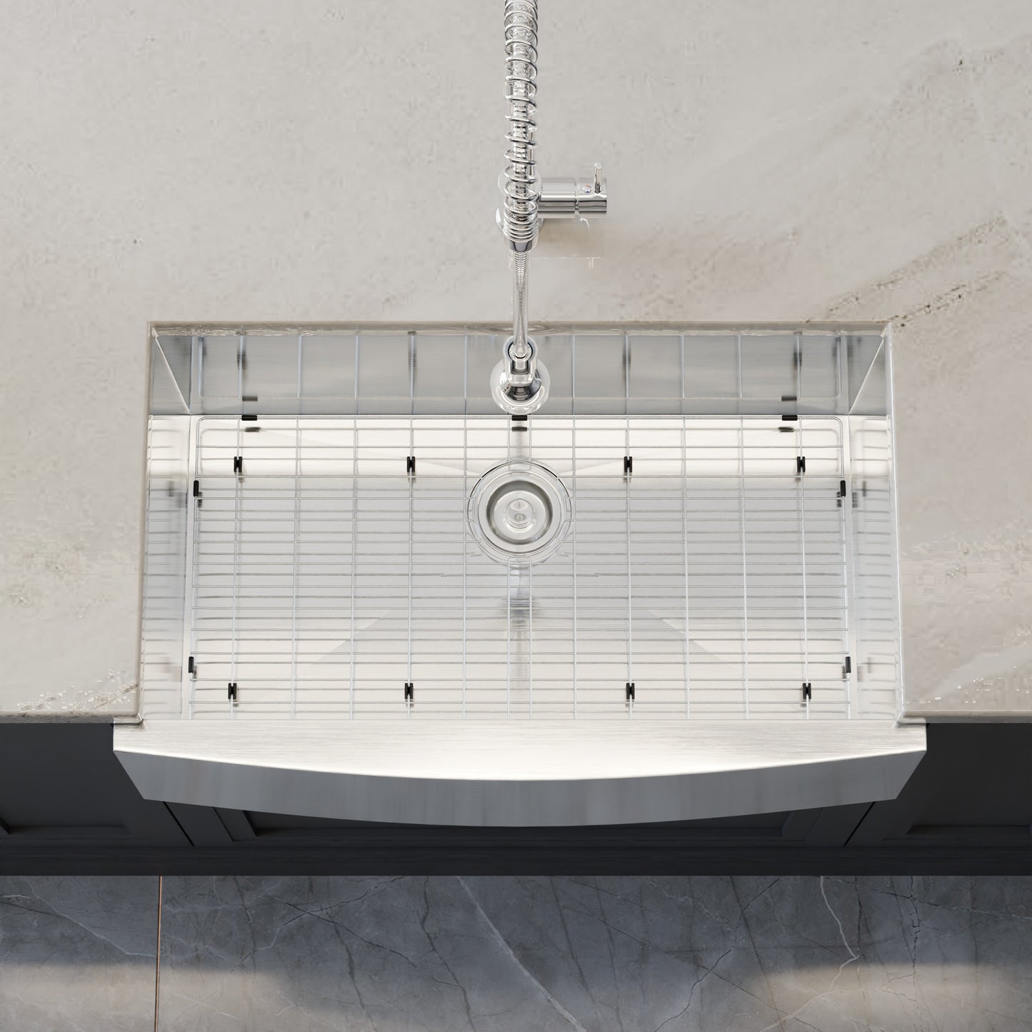 Zero Radius Stainless Steel Single Bowl Farmhouse Kitchen Sink  - NKSS-SBFARM