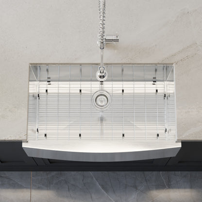 Zero Radius Stainless Steel Single Bowl Farmhouse Kitchen Sink  - NKSS-SBFARM