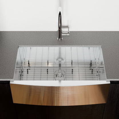 Zero Radius Stainless Steel Single Bowl Farmhouse Kitchen Sink  - NKSS-SBFARM