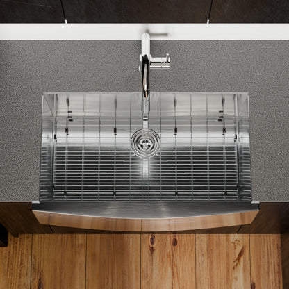 Zero Radius Stainless Steel Single Bowl Farmhouse Kitchen Sink  - NKSS-SBFARM