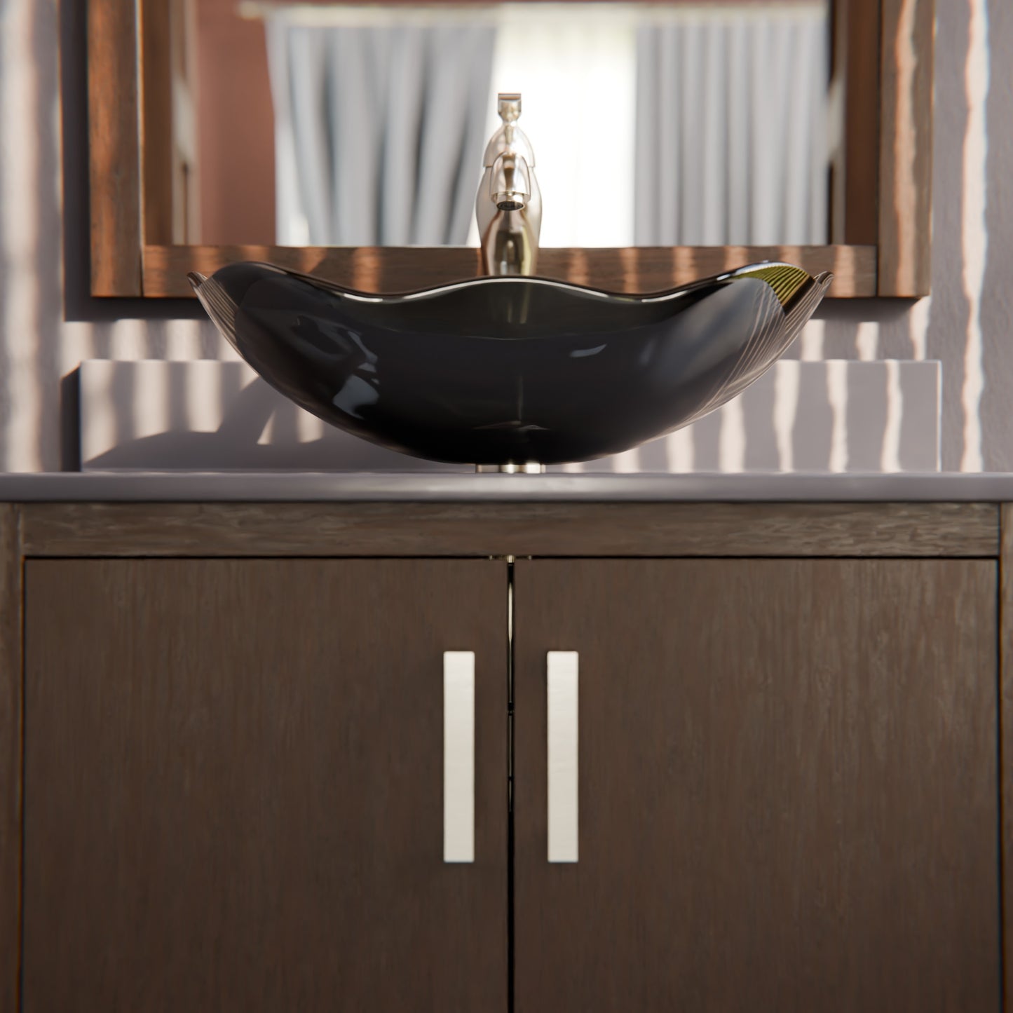 30-inch Bath Vanity with Storm Grey Quartz Counter and Sink - NOBV-30CM-280-317G