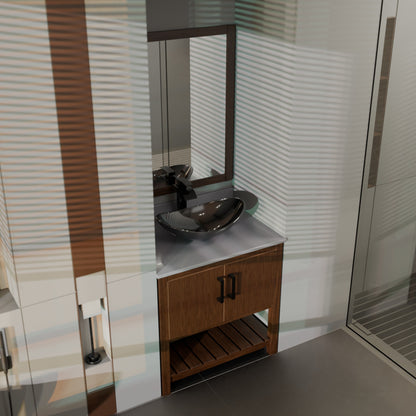 30-inch Vanity with Storm Grey Quartz Counter NOBV-30CM-280