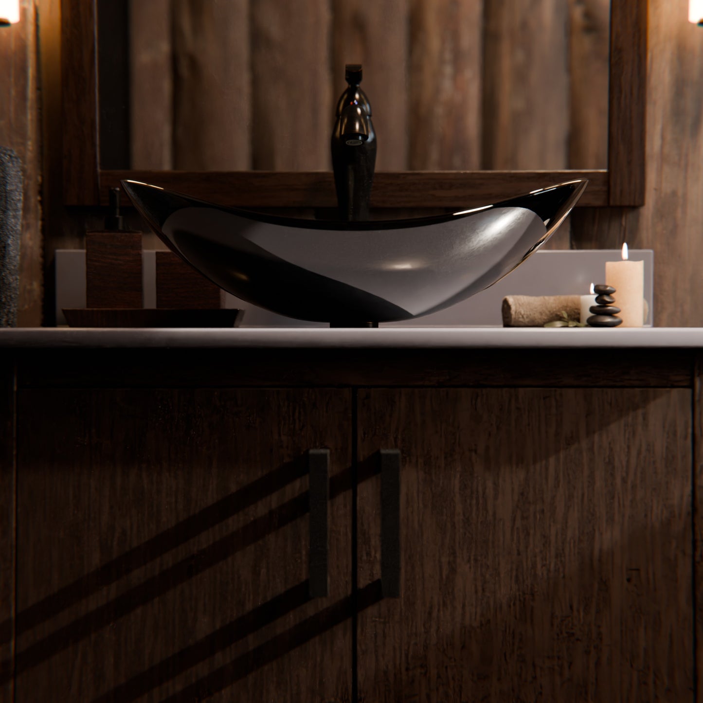 30-inch Bath Vanity with Storm Grey Quartz Counter and Sink - NOBV-30CM-280-G012-8031