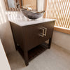 30-inch Bath Vanity with Café Mocha Quartz Counter and Sink - NOBV-30CM-6001-324G