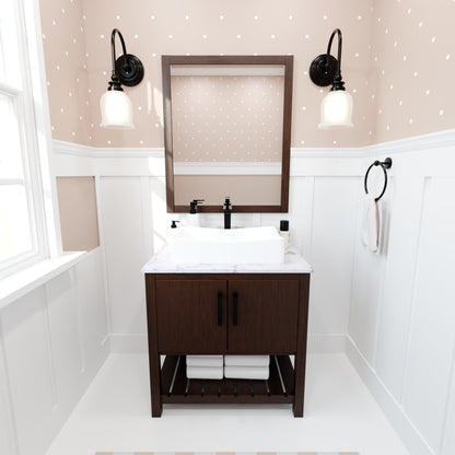 30-inch Vanity with Café Mocha Quartz Counter NOBV-30CM-6001