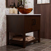 30-inch Bath Vanity with Café Mocha Quartz Counter and Sink - NOBV-30CM-6001-324T