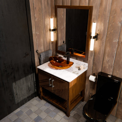 30-inch Bath Vanity with Café Mocha Quartz Counter and Sink - NOBV-30CM-6001-324T