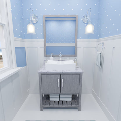 30-inch Vanity with Café Mocha Quartz Counter NOBV-30SG-6001