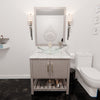 30-inch Bath Vanity with Carrara White Marble Counter and Sink - NOBV-30SG-CAR-324C