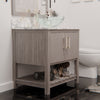 30-inch Bath Vanity with Carrara White Marble Counter and Sink - NOBV-30SG-CAR-324C