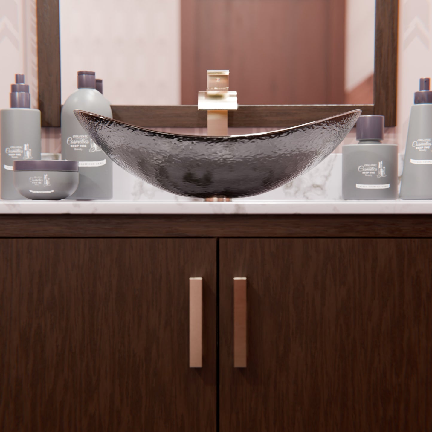 Novatto 30-inch bath vanity with café mocha quartz countertop and sink, featuring modern bathroom accessory design.