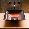 Copper and Black Square Glass Vessel Bathroom Sink NOHP-G008-287