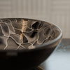 Mini 12" Hand Painted Black and Silver Glass Vessel Sink NOHP-G012-12