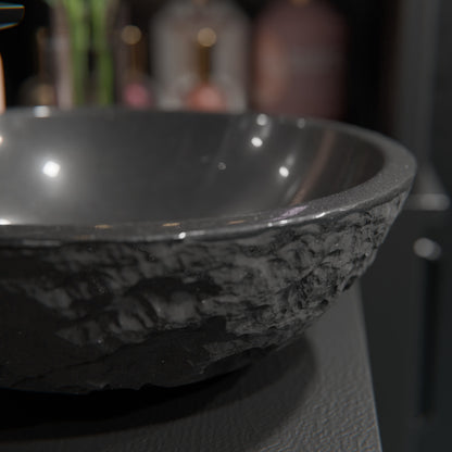 Natural Black Granite Stone Vessel Bath Sink NOSV-AN
