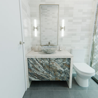 Natural Blue Onyx Stone Vessel Bathroom Sink NOSV-BO