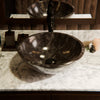 Natural Coffee Marble Stone Vessel Bath Sink NOSV-CM