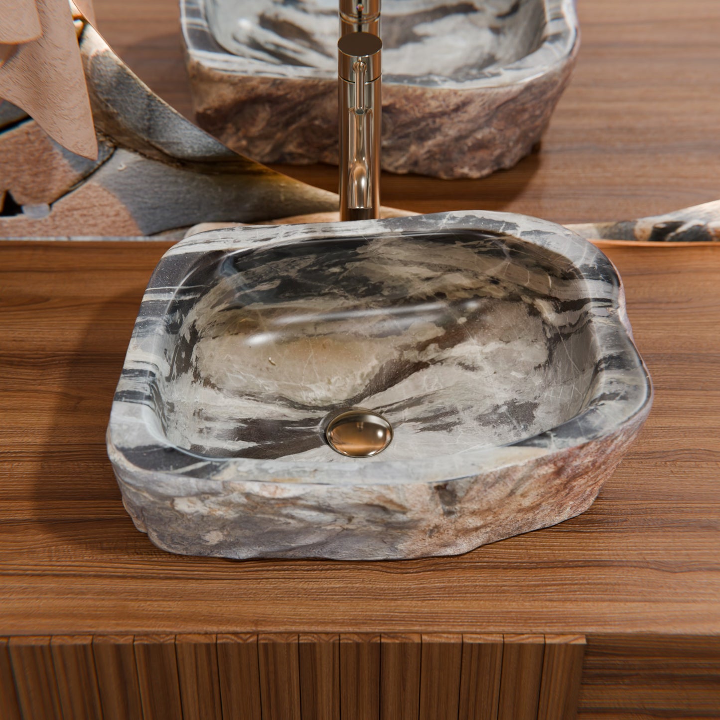 Natural Irregular Royal Cobblestone Vessel Sink NOSV-CS