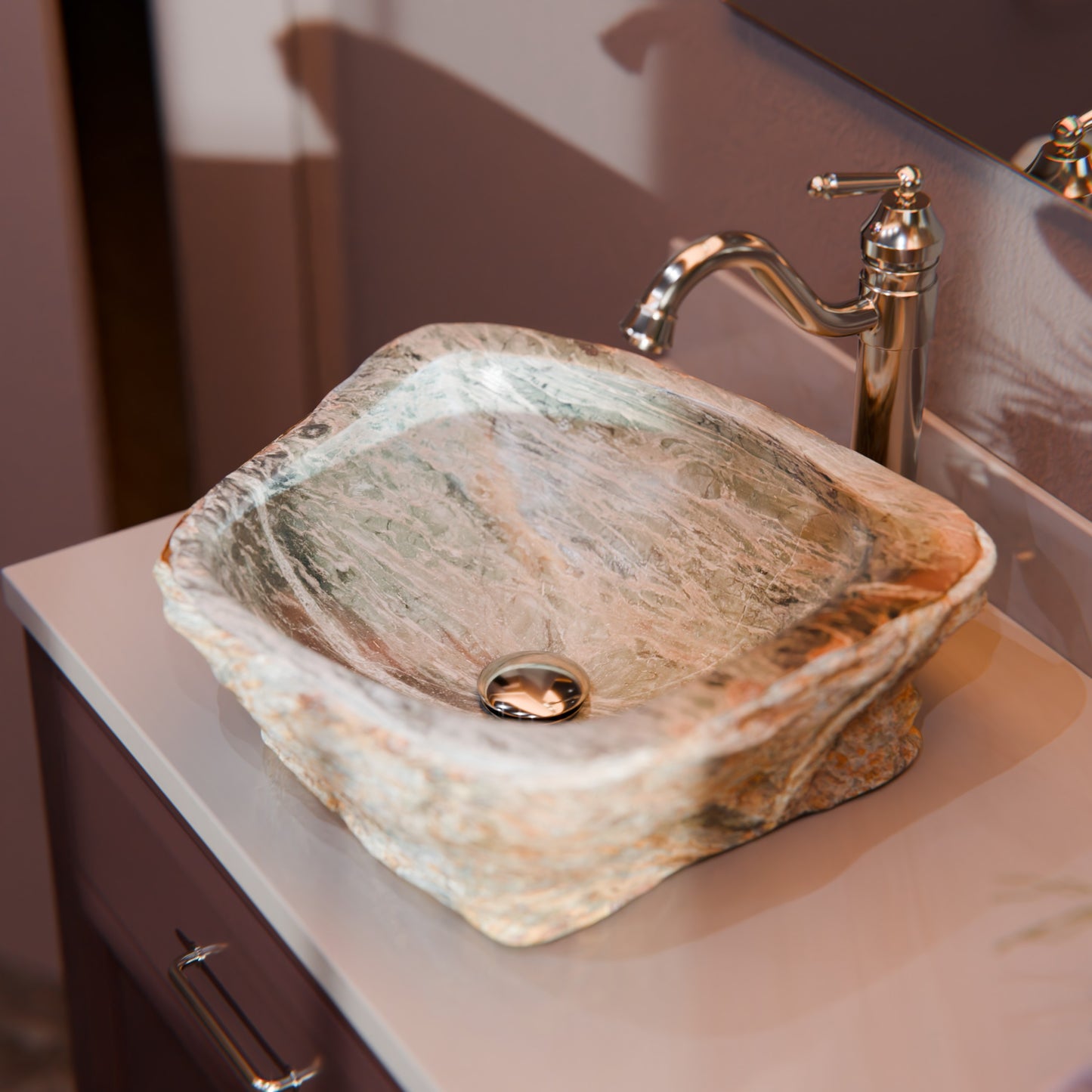 Natural Irregular Royal Cobblestone Vessel Sink NOSV-CS