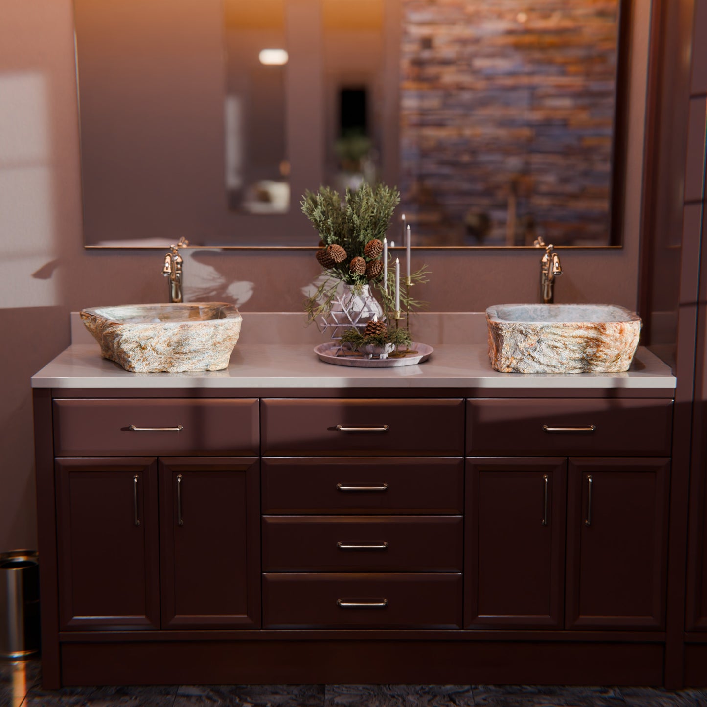 Natural Irregular Royal Cobblestone Vessel Sink NOSV-CS