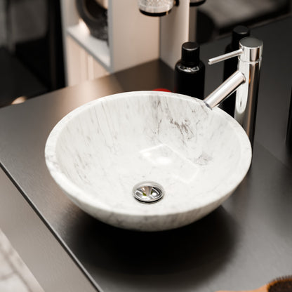 Natural Carrara White Marble Stone Vessel Sink NOSV-CW