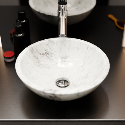 Natural Carrara White Marble Stone Vessel Sink NOSV-CW