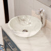 Natural Carrara White Marble Chiseled Stone Vessel Sink NOSV-CWN