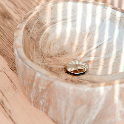 Petrified Fossil Wood Vessel Sink, NOSV-FW