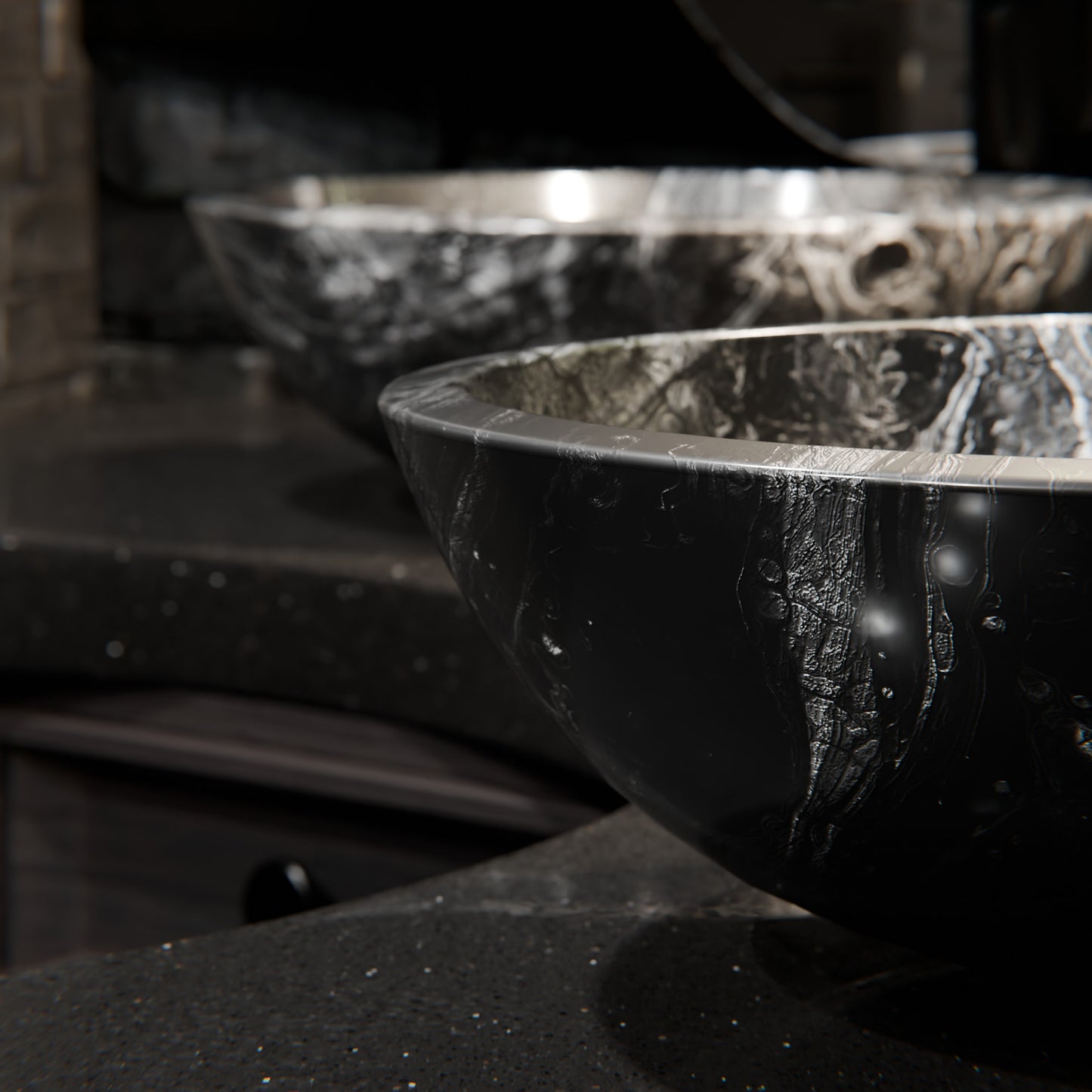 Natural Lunar Marble Stone Vessel Bath Sink NOSV-LM