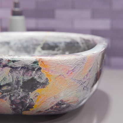 Natural Purple Onyx Irregular Stone Vessel Bath Sink NOSV-PO