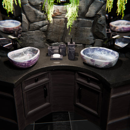 Natural Purple Onyx Irregular Stone Vessel Bath Sink NOSV-PO