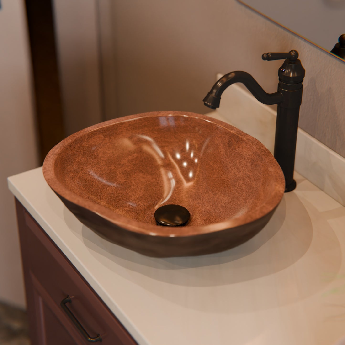 Natural Irregular Terra Cobblestone Vessel Sink NOSV-TC