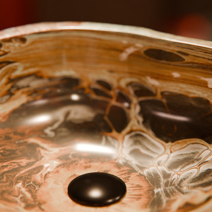 Natural Travertine Onyx Stone Vessel Bath Sink NOSV-TO