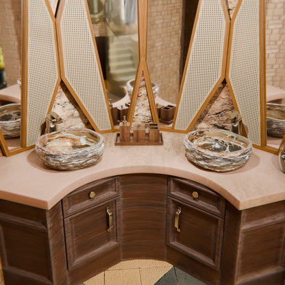 Natural Travertine Onyx Stone Vessel Bath Sink NOSV-TO