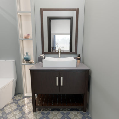 Rectangular Porcelain Vessel Bath Sink Combo NSFC-01141116 Series