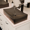 Matte Black Rectangular Porcelain Vessel Bathroom Sink, NP-01141MB