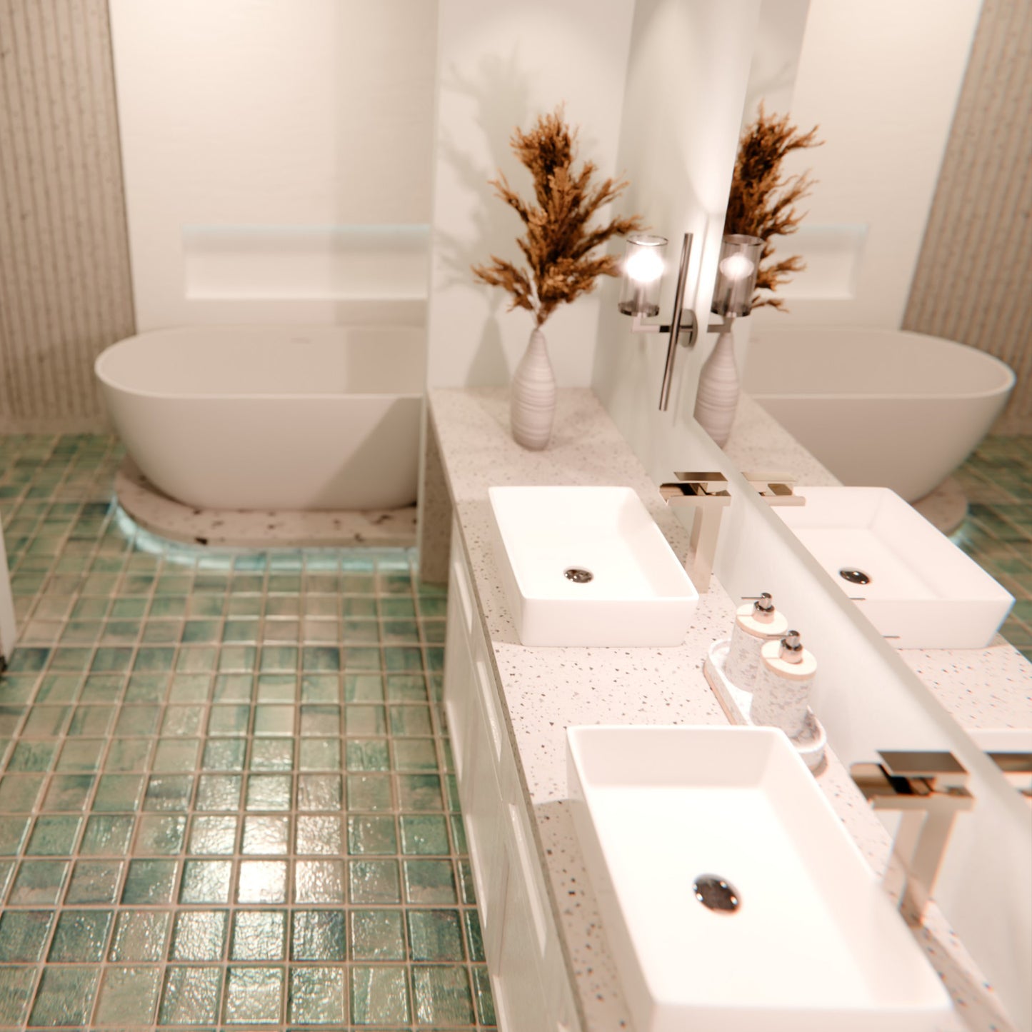 Rectangular White Porcelain Vessel Bathroom Sink NP-01321