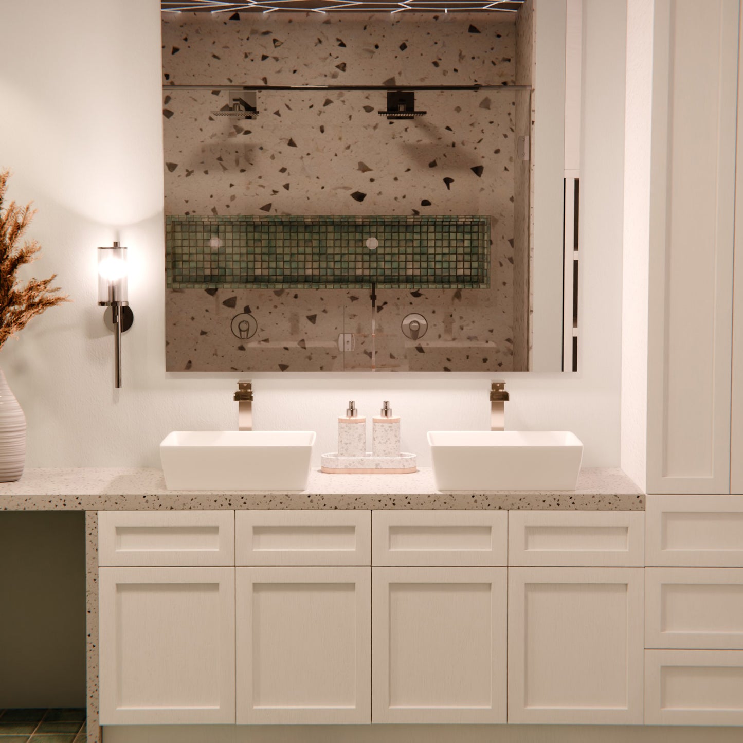 Rectangular White Porcelain Vessel Bathroom Sink NP-01321