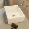 Rectangular White Porcelain Vessel Sink with Overflow, NP-018131