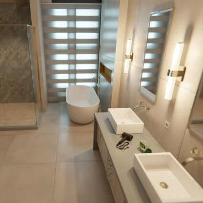 Rectangular White Porcelain Vessel Sink with Overflow, NP-018131