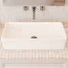 Rectangular White Porcelain Sink with Grooved Exterior, NP-208513