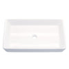 Rectangular White Porcelain Sink with Grooved Exterior, NP-208513