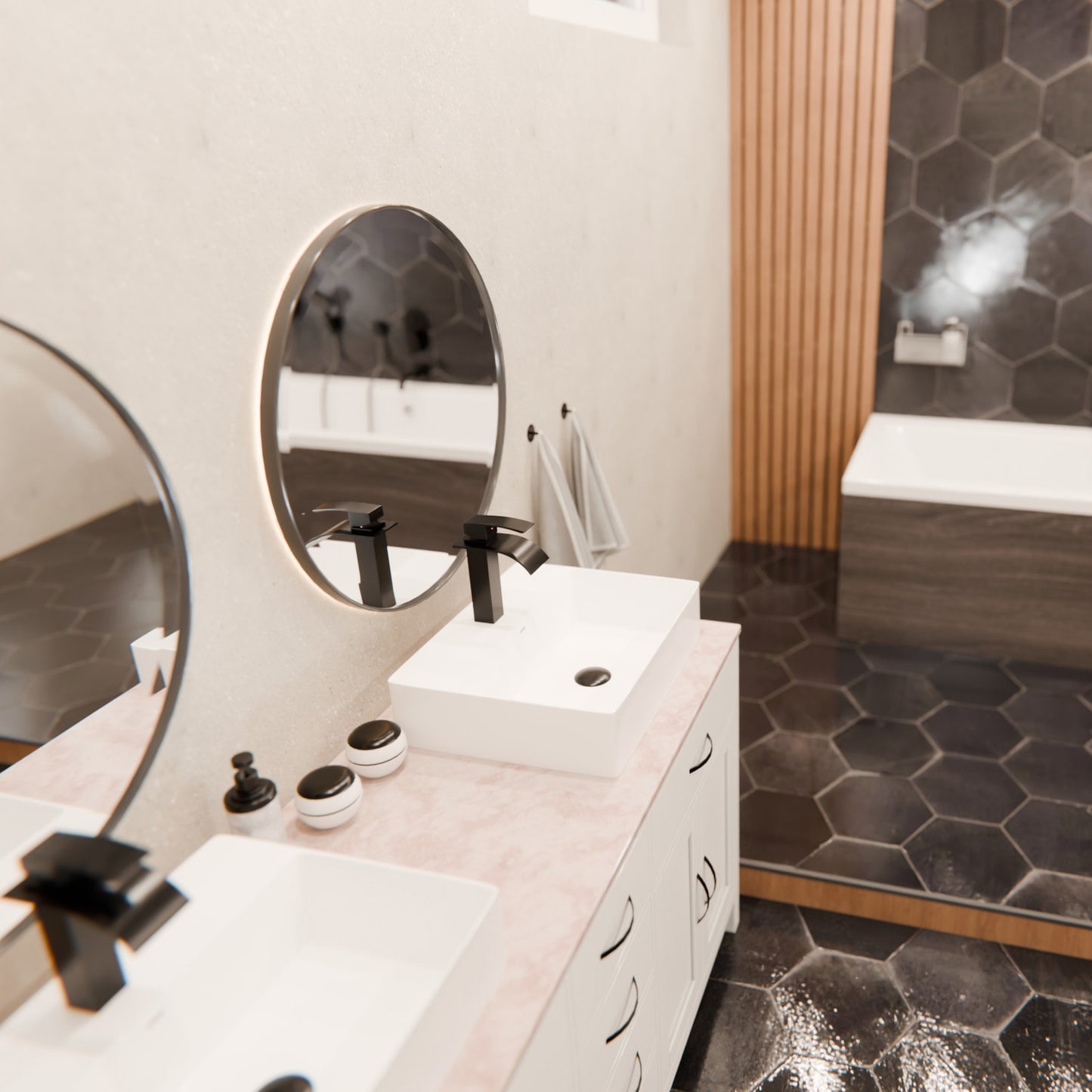 Rectangular White Porcelain Vessel Sink with Overflow and Faucet Hole NP-218155