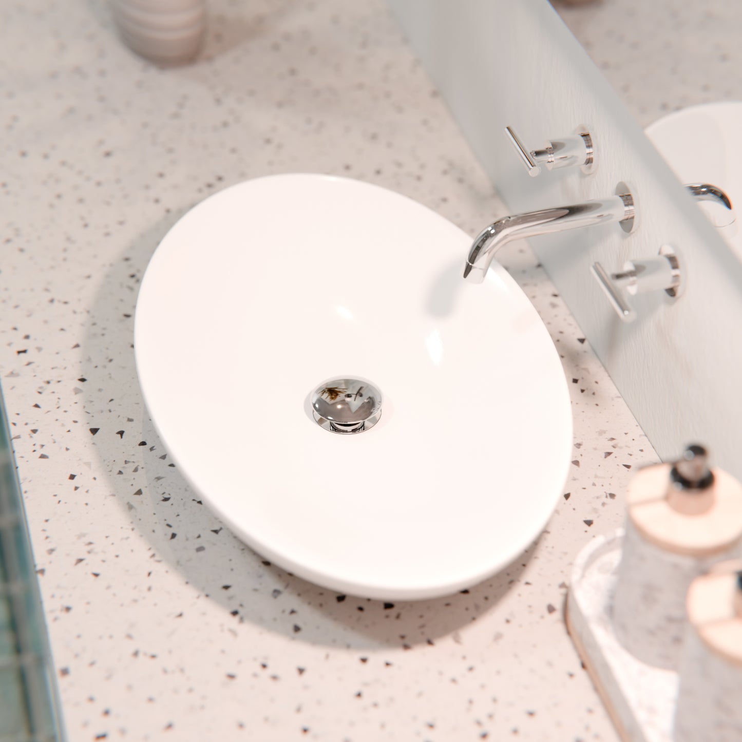 Contemporary White Porcelain Vessel Sink, NP-256300