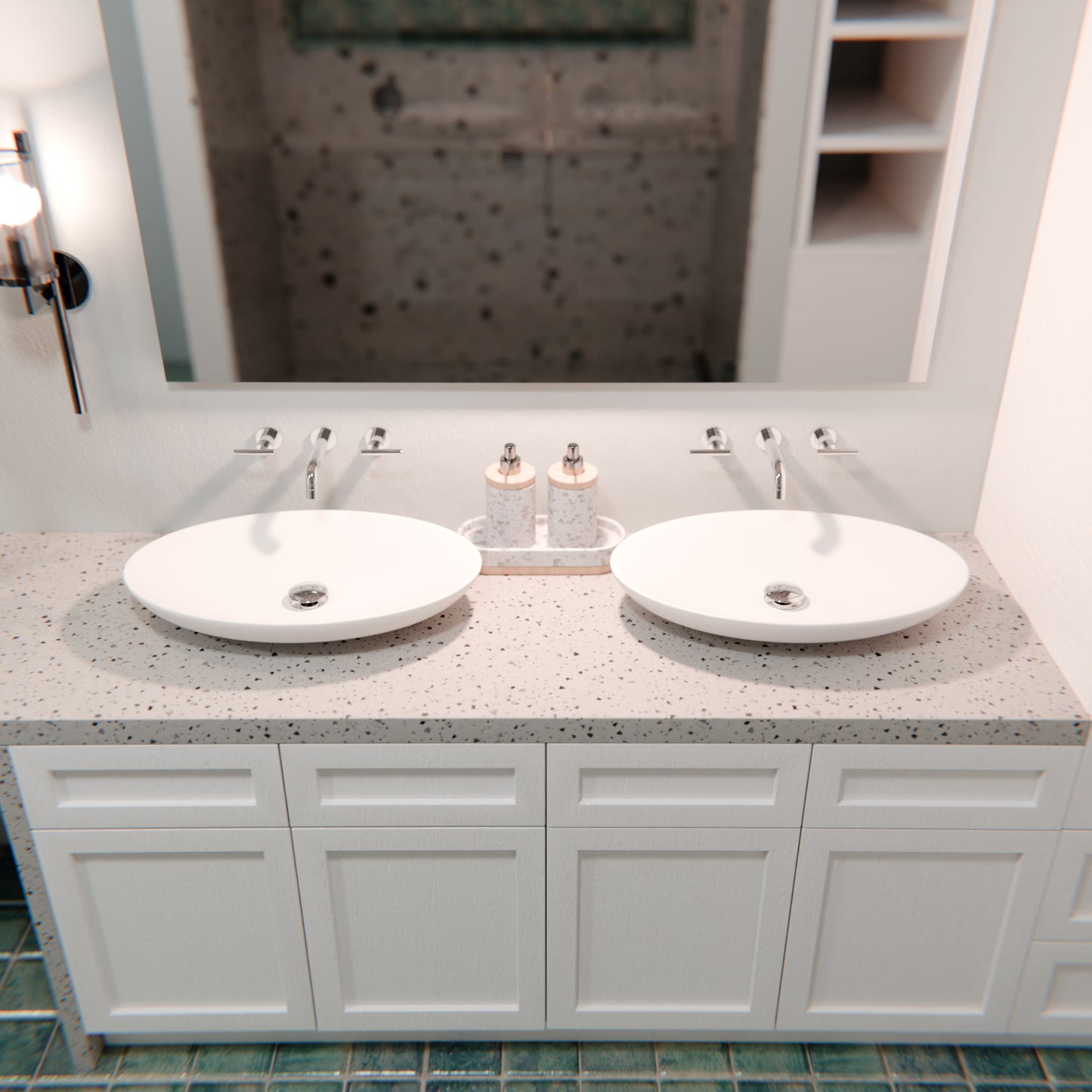 Contemporary White Porcelain Vessel Sink, NP-256300