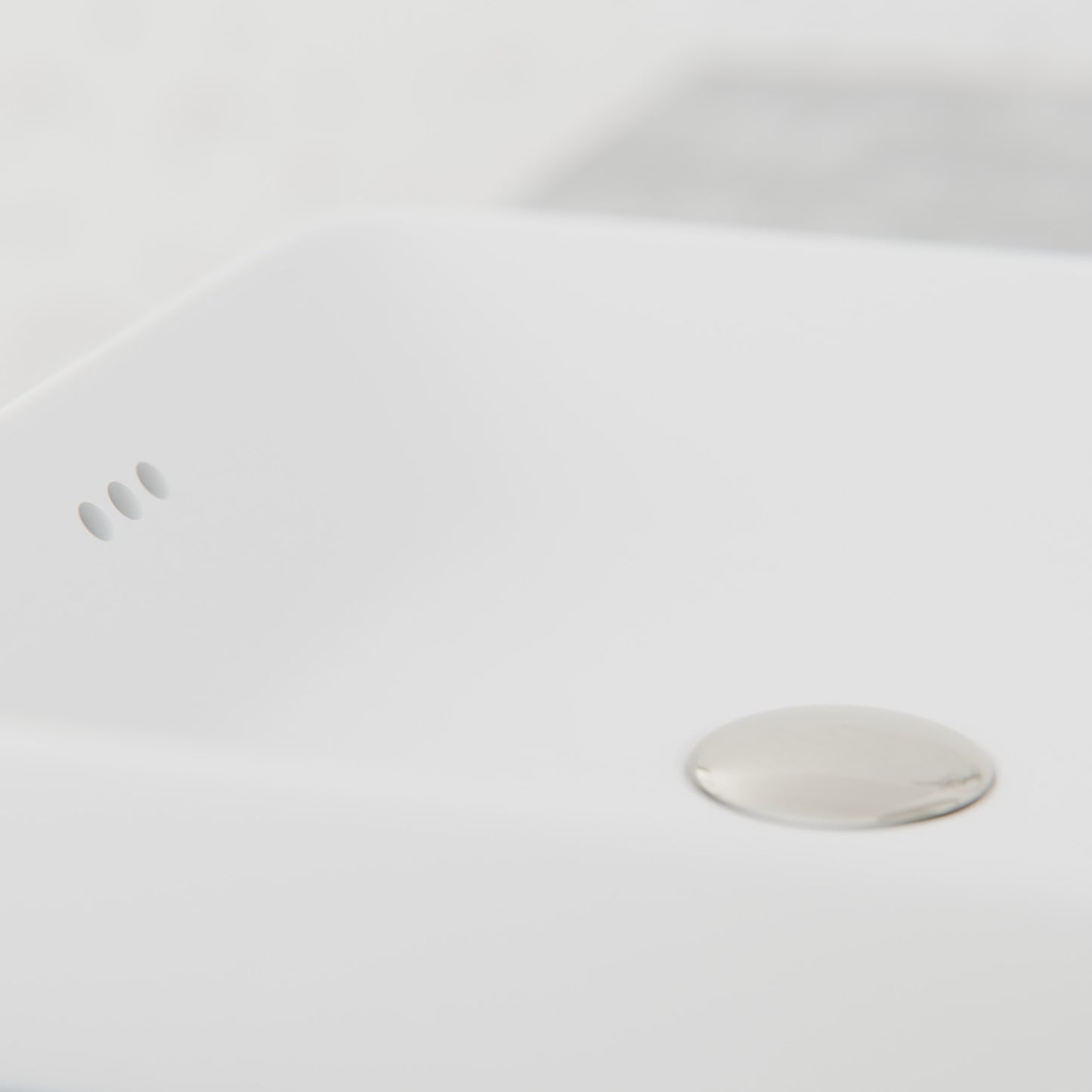 Square White Porcelain Drop-in Sink with Overflow, NP-DI12185521